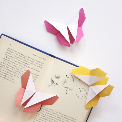 How To Make Origami Butterfly Bookmark