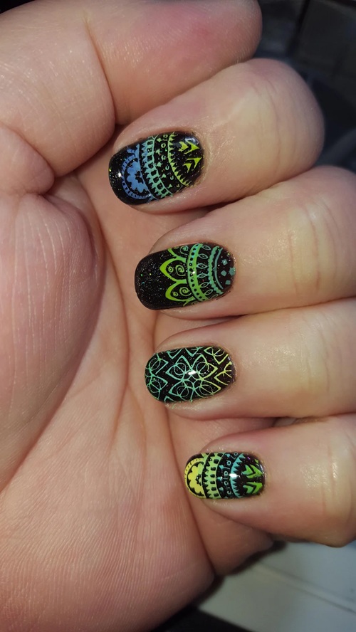 Mandala design nail ideas