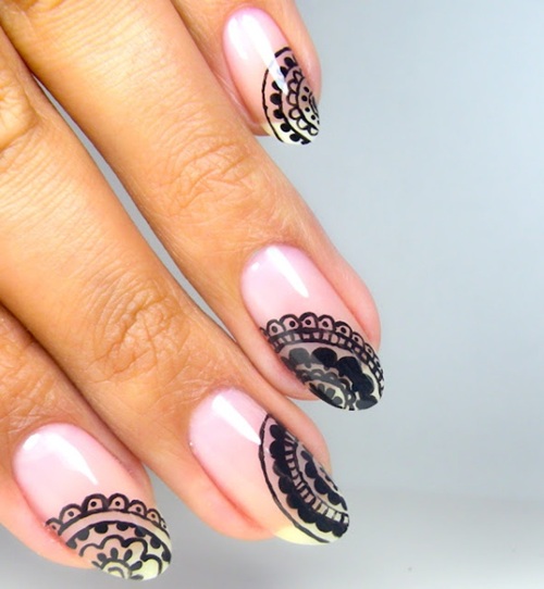 Mandala design nail pattern