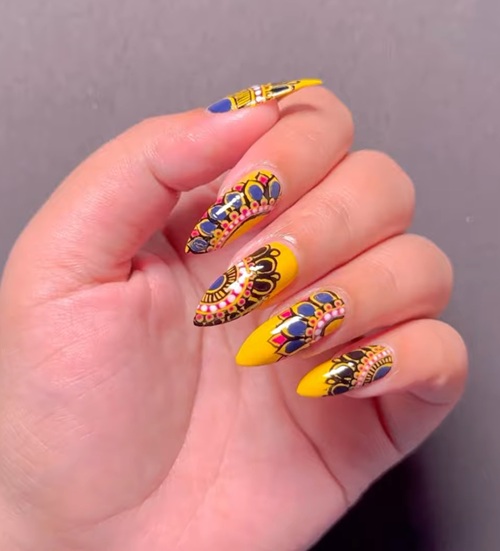 top Mandala design nail pattern ideas