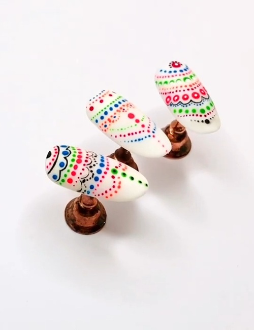 Mandala design nail pattern ideas