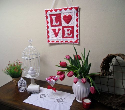 “LOVE” Letters Mini Quilt