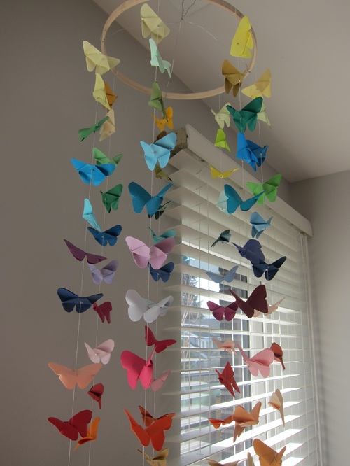 DIY Origami Butterfly Mobile