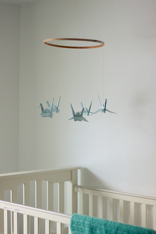 Paper Crane Baby Mobile