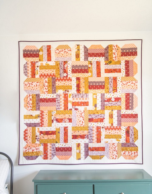 Jelly Roll Happy Scallops quilt