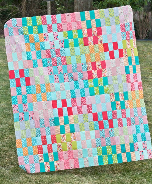 Quilting with jelly roll strips 2