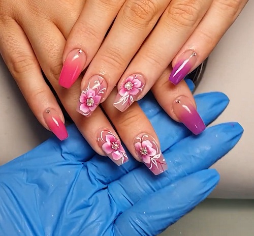 inspiring Ideas for Pink Ombre Nail 5
