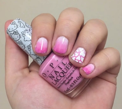 inspiring Ideas for Pink Ombre Nail 1