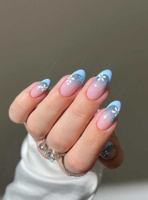 Glistening like freshly fallen spring rain nails