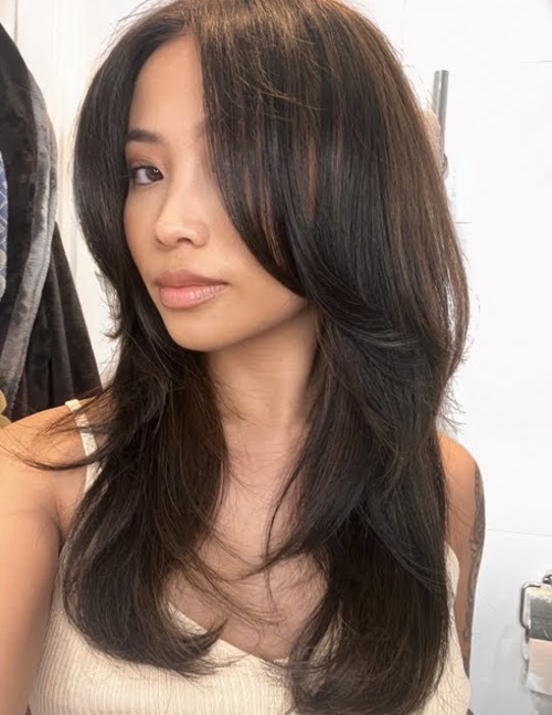 top layered hair cut style