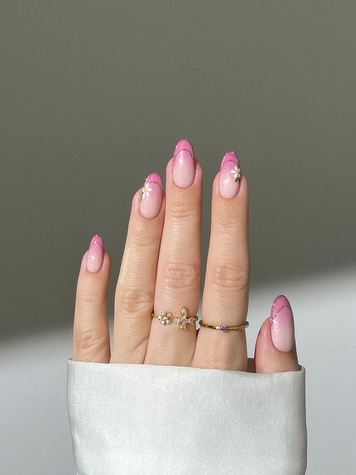inspiring Ideas for Pink Ombre Nail 6