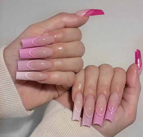 inspiring Ideas for Pink Ombre Nail 3