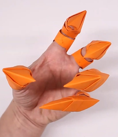 How to make origami Dragon Claws Halloween