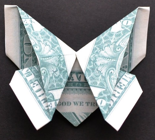 MONEY BOOKMARK BUTTERFLY