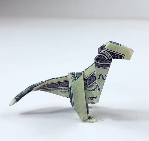 Money Origami Dinosaur T-Rex