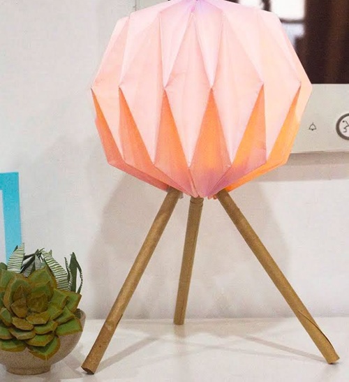 How to make an ORIGAMI LAMP