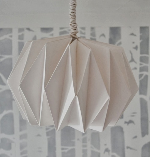 DIY Origami paper lampshade