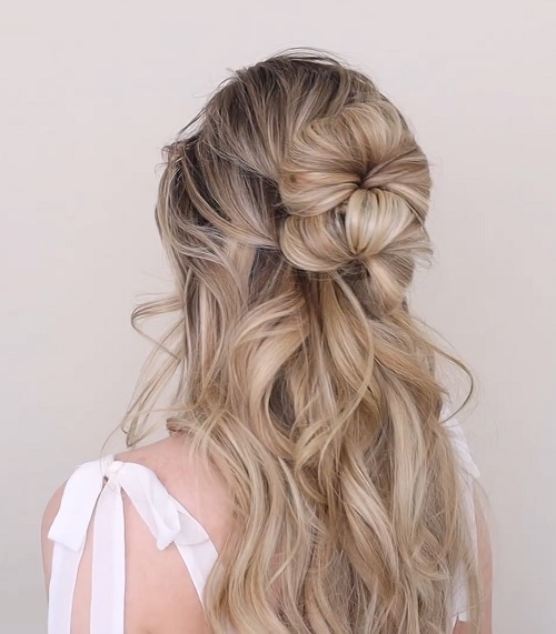 EASY Half Updo Hair Tutorial