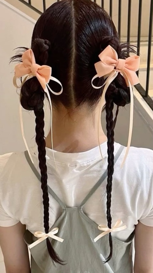 ribbon hair style ideas