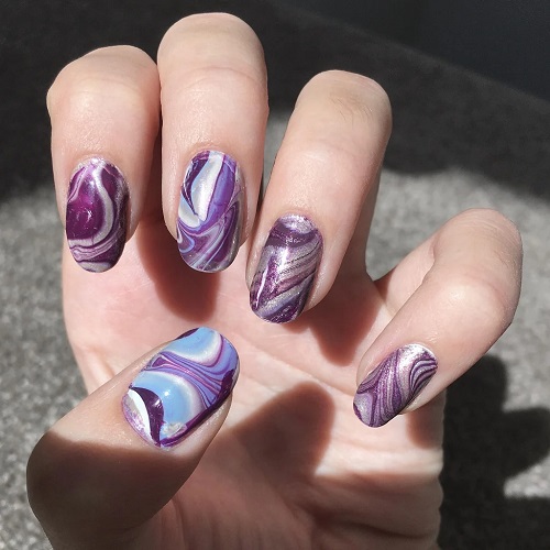 water marble nail art 1