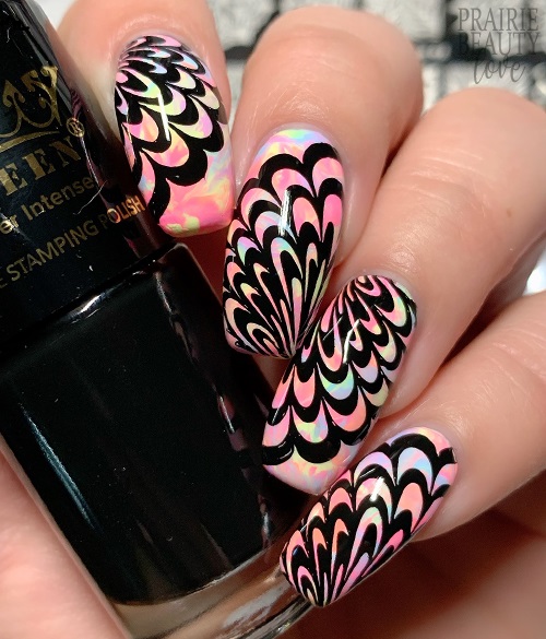 water marble nail art 3