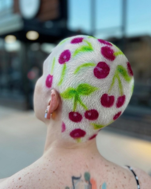 Buzz cut hair dye