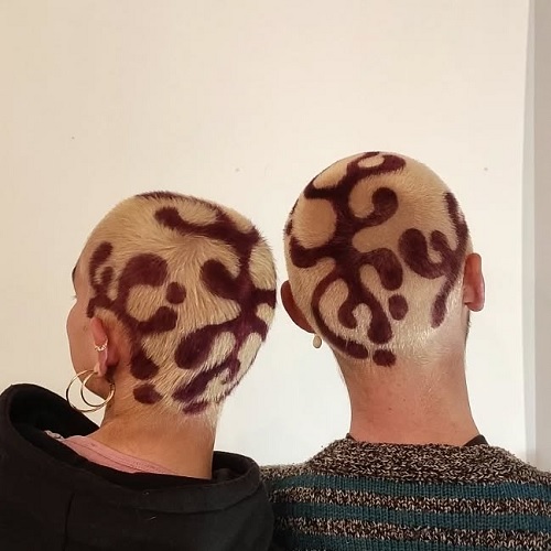 matching buzzcuts dye