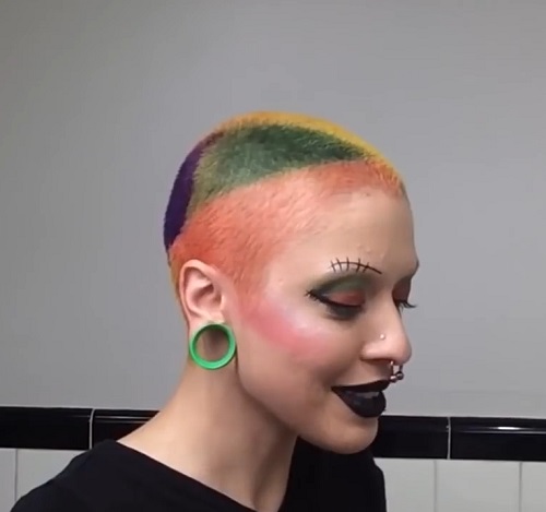 Buzz cut hair color for women 1a