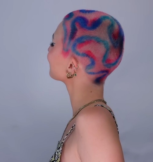 dyeing buzz cut