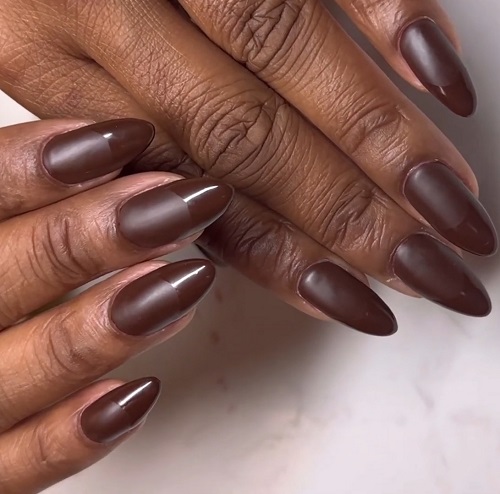 Matte Mocha Nails Ideas 3