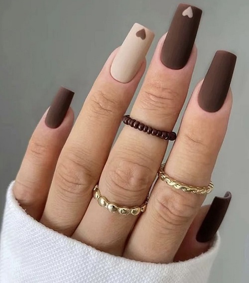 Matte Mocha Nails Ideas 6