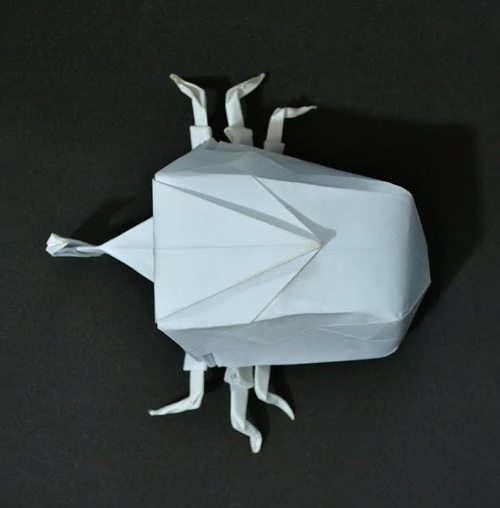 3d origami beetle
