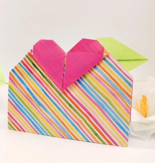 diy HEART ENVELOPE