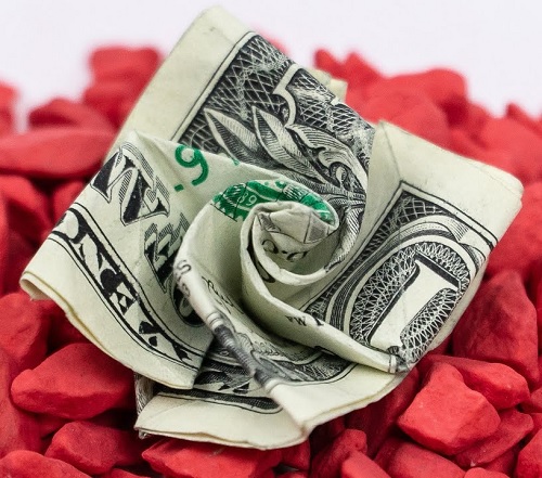 origami money bill rose