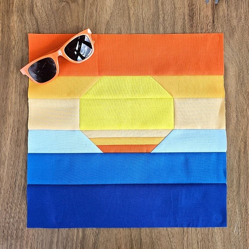 Ocean Sunset Quilt Block