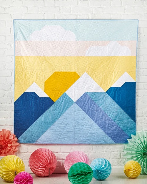 sun and mountain quilt pattern